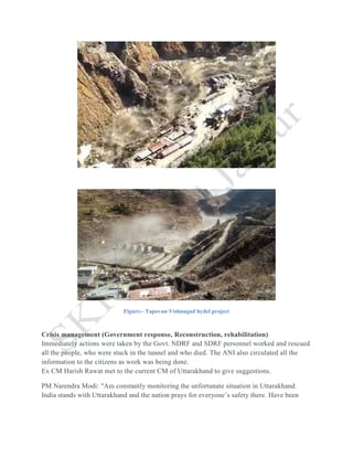 Case study on flash floods in the dhauliganga river 1 | PDF