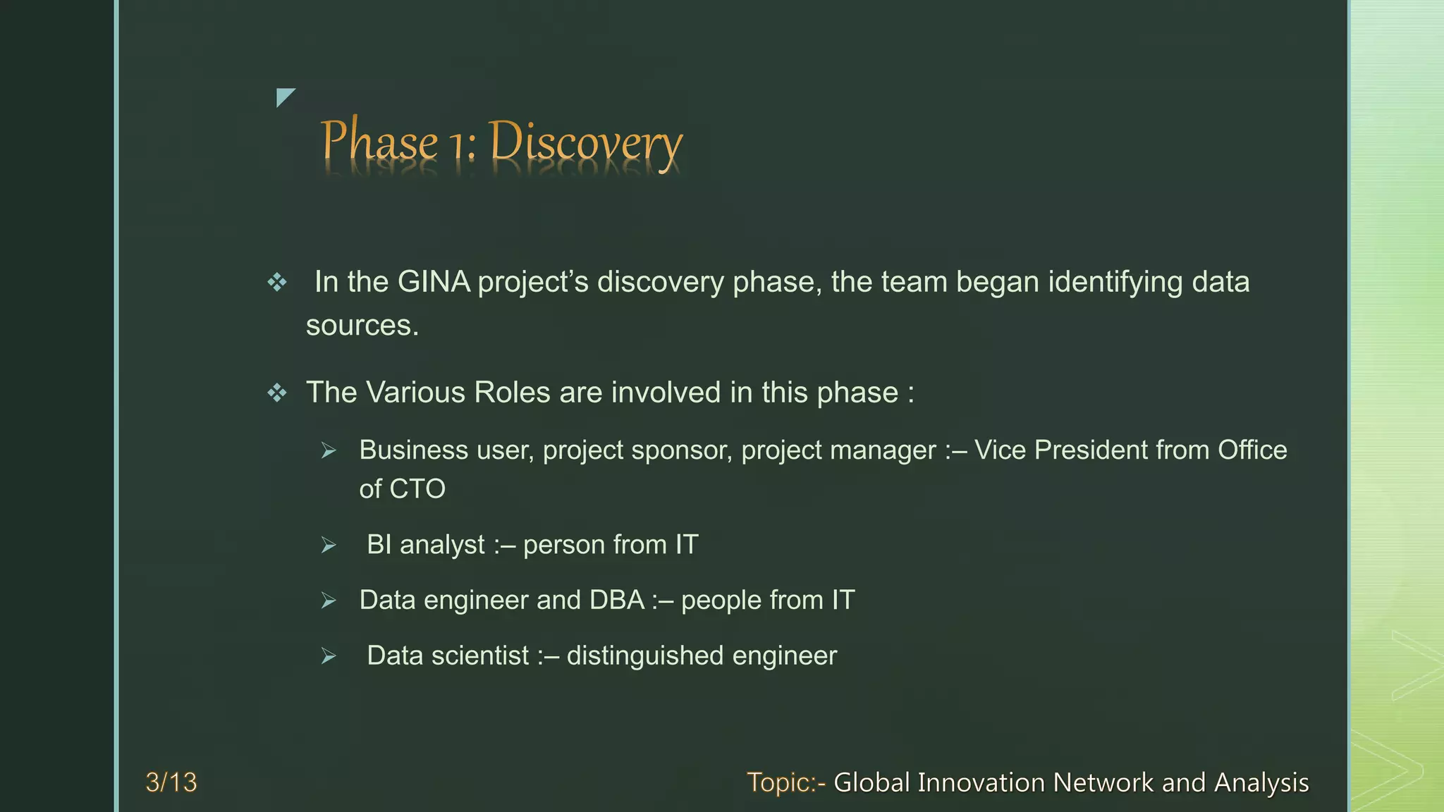 Case study on gina(gobal innovation network and analysis) PPT