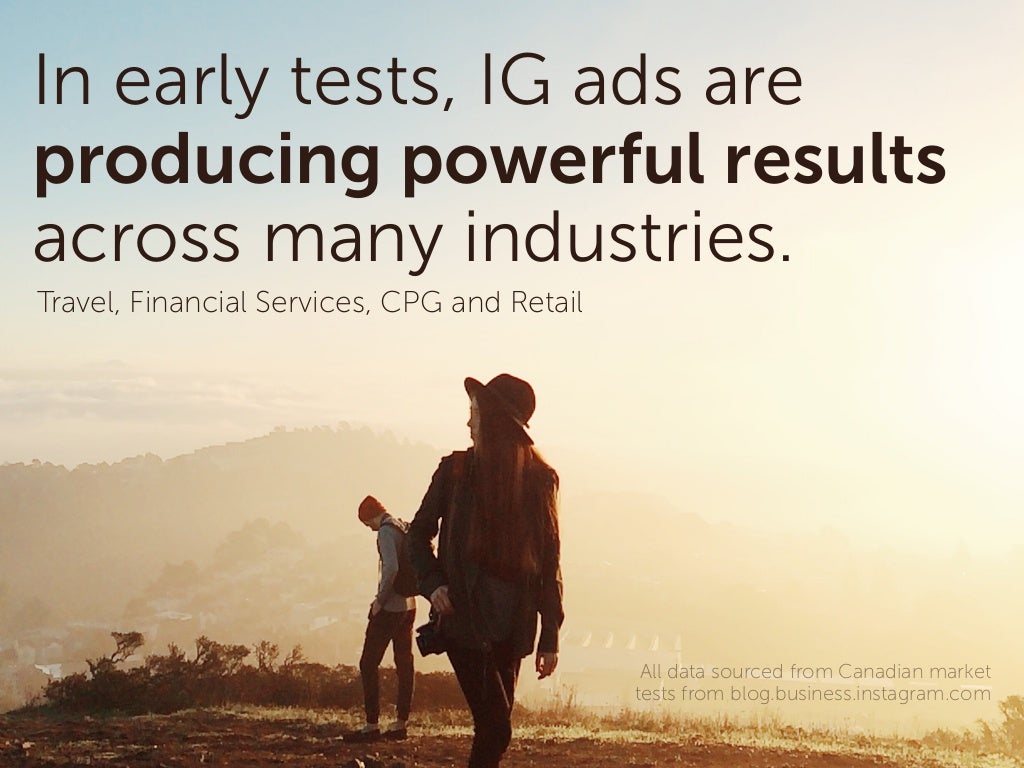In early tests, IG ads