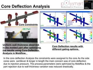 Core Deflection Analysis
In the core deflection Analysis the constraints were assigned to the core As the side
cores were ...