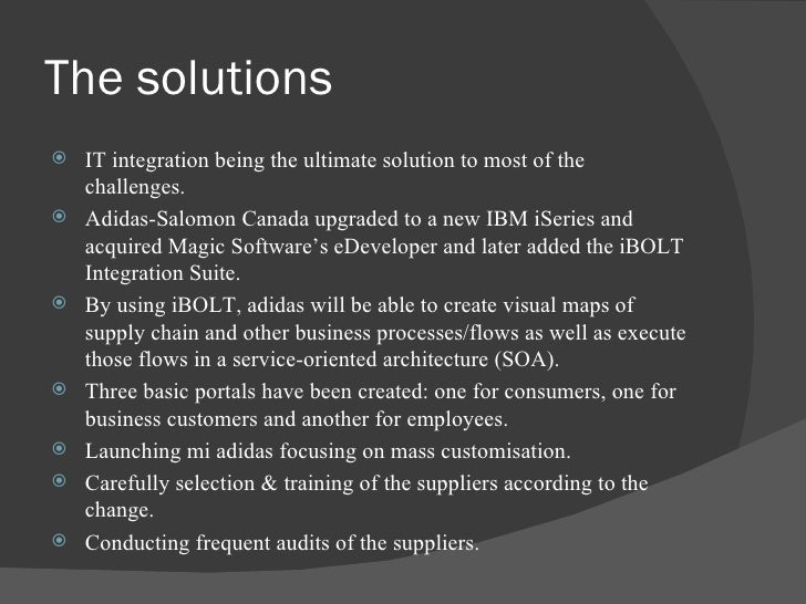 supply chain management of adidas ppt