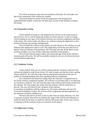 Case study on testing | DOCX