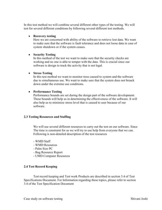 Case study on testing | DOCX