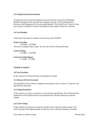Case study on testing | DOCX