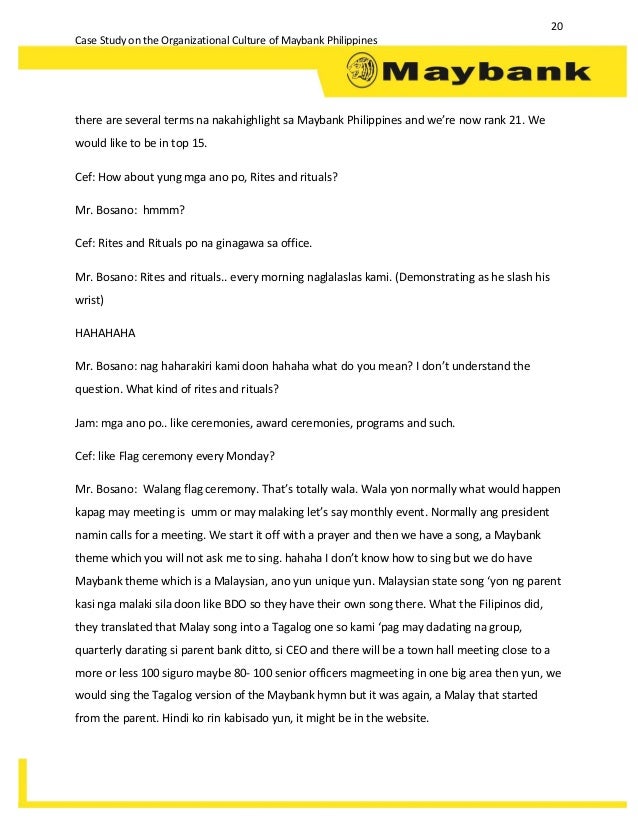 organizational culture case study pdf
