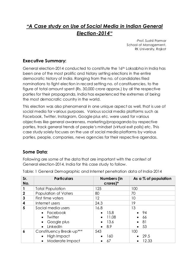 case study on social media in india case study on social media in india