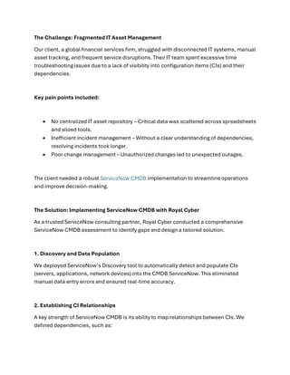 Case Study Optimizing IT Operations with ServiceNow CMDB.pdf