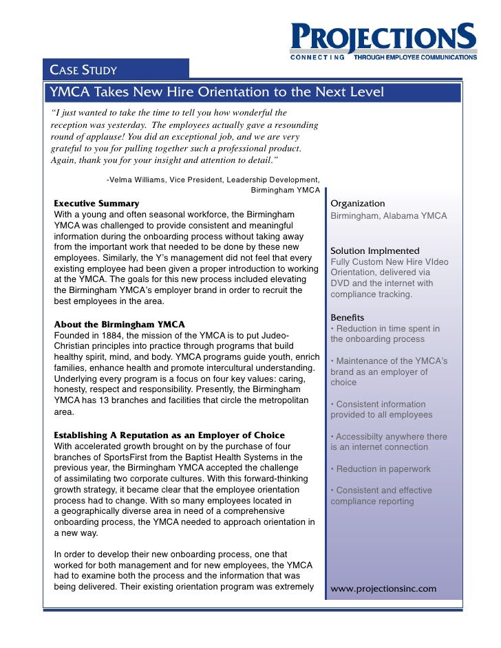 case studyymca takes new hire orientation to the next leveli just wanted to take