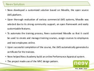 Ness Technologies - Automation of Employee Training management and Performance Appraisal System