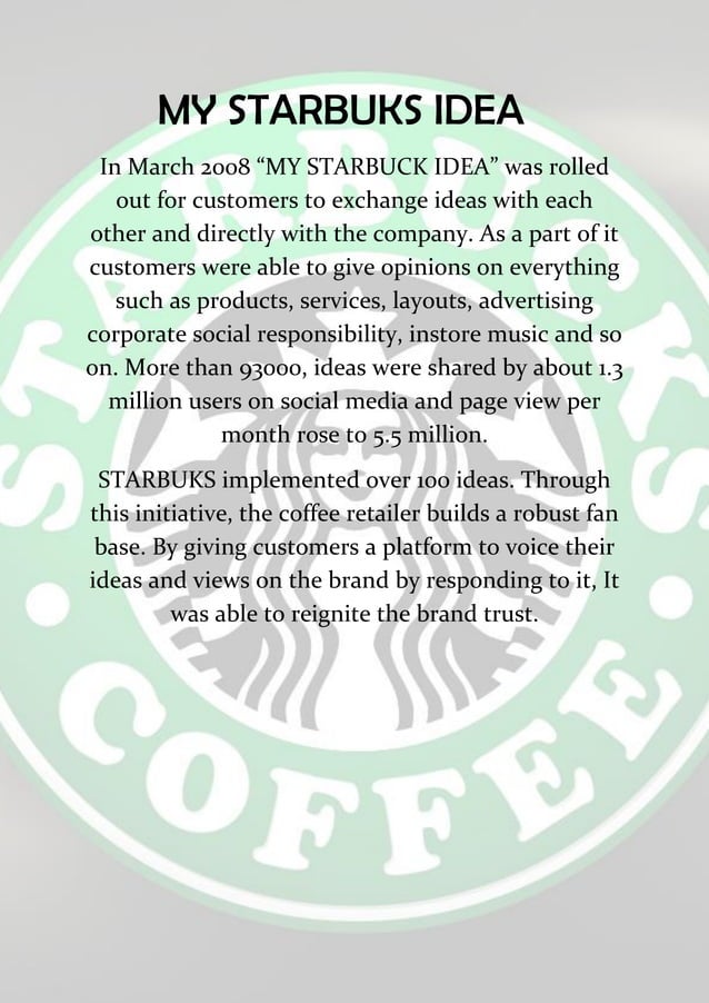 research paper on starbucks case study