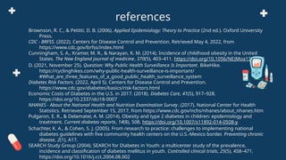 Case Study Powerpoint: Surveillance of diabetes and obesity | PPTX