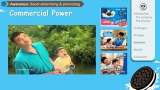 Commercial Power
Awareness: Boost advertising & promoting
Introduction
The company
The product
Challenges
Strategy
Solutions
Results
Conclusion
 