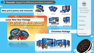New price points and channels
Christmas Package
Introduction
The company
The product
Challenges
Strategy
Solutions
Results
Conclusion
Lunar New Year Package
Channels: Appeal to different purchase occasions
 