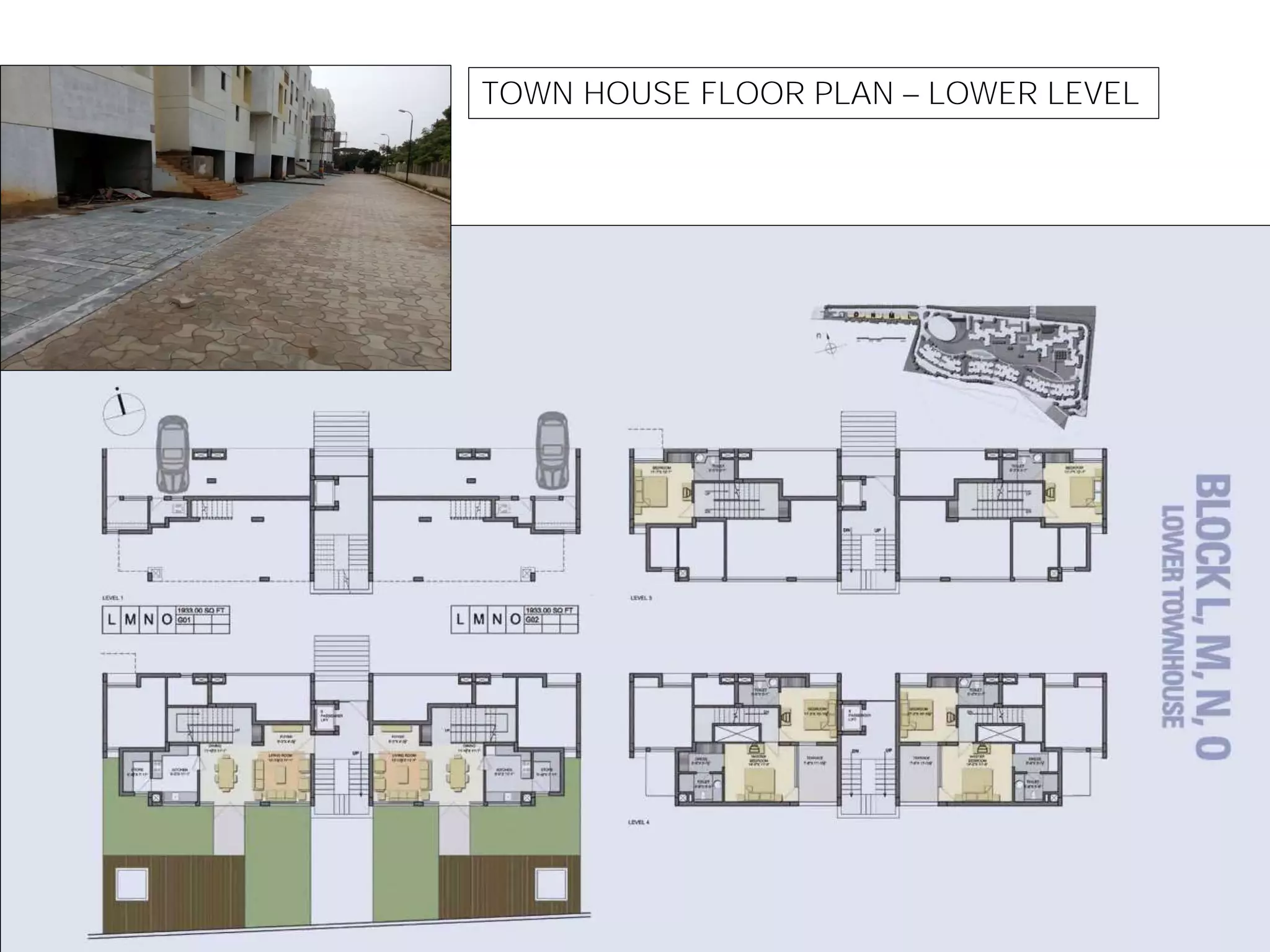 TOWN HOUSE FLOOR PLAN LOWER LEVEL
 