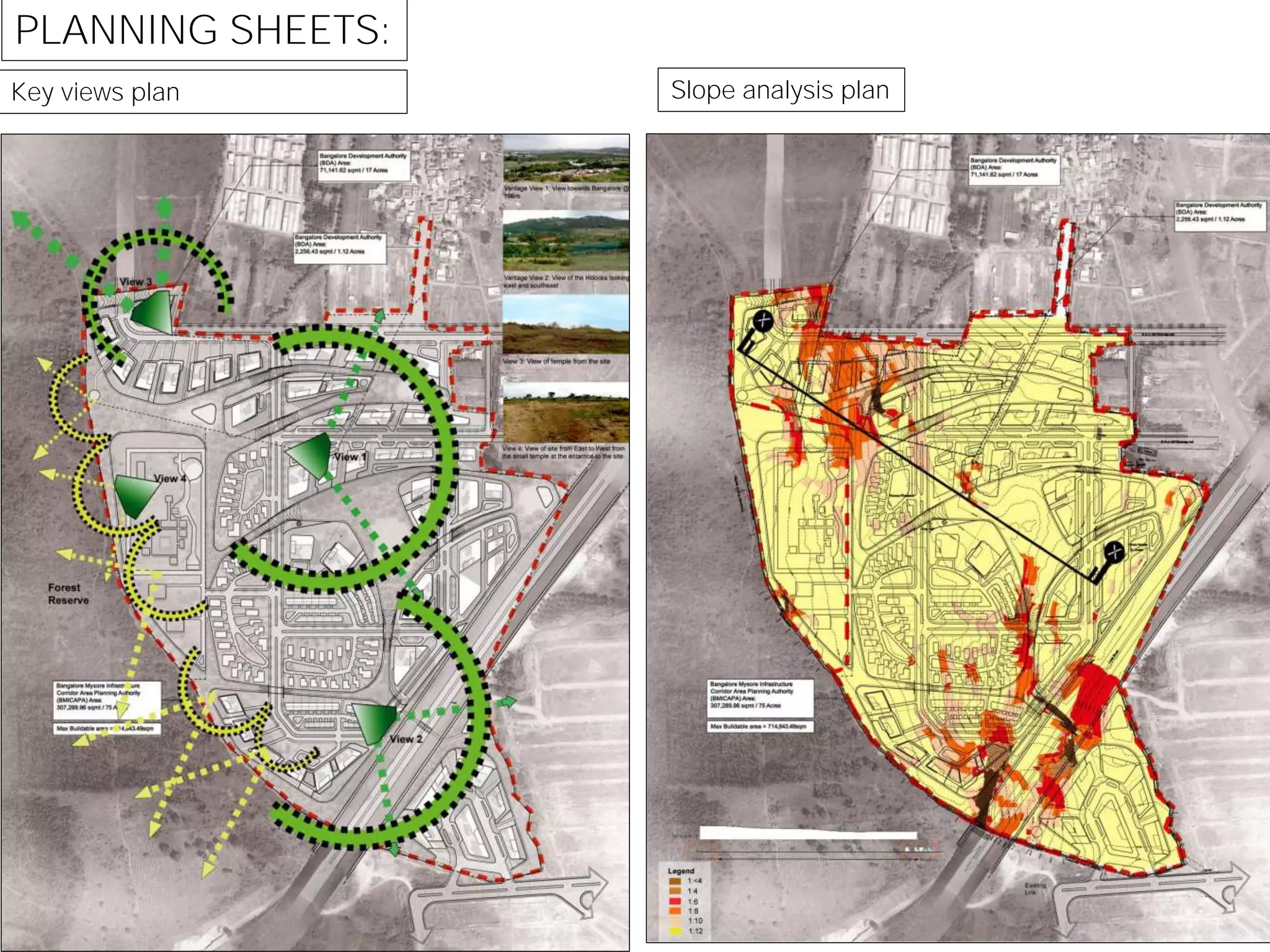 Key views plan Slope analysis plan
PLANNING SHEETS:
 