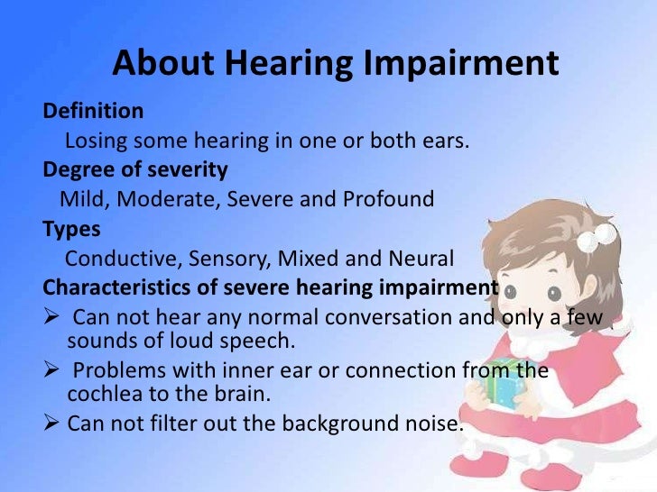 case study of a child with hearing impairment