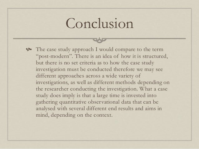 case study analysis conclusion example