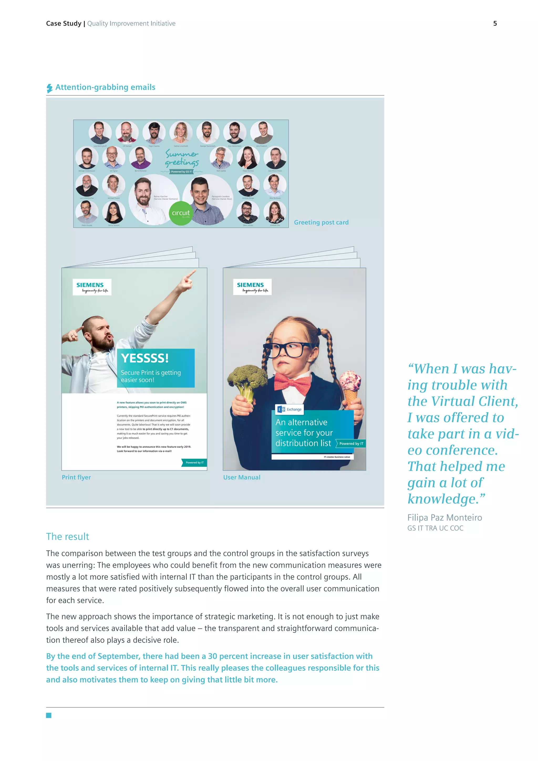 Siemens Case Study: User satisfaction | PDF