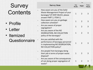 Garbage Problem Questionnaire Case study report | PPT