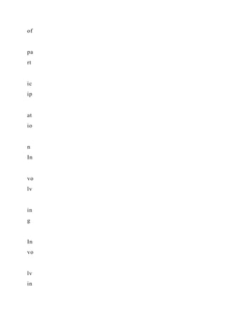 of
pa
rt
ic
ip
at
io
n
In
vo
lv
in
g
In
vo
lv
in
 