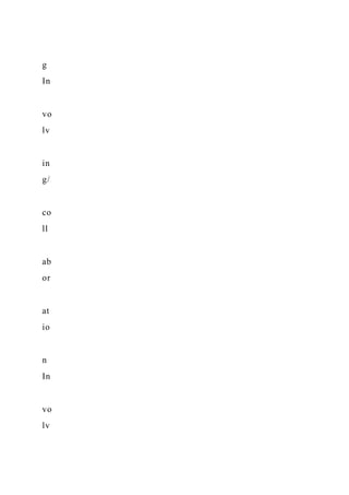 g
In
vo
lv
in
g/
co
ll
ab
or
at
io
n
In
vo
lv
 