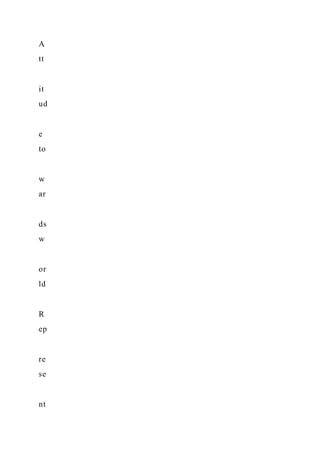 A
tt
it
ud
e
to
w
ar
ds
w
or
ld
R
ep
re
se
nt
 