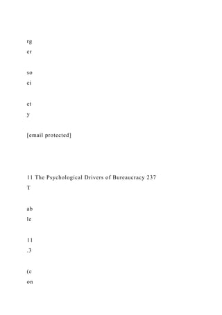 rg
er
so
ci
et
y
[email protected]
11 The Psychological Drivers of Bureaucracy 237
T
ab
le
11
.3
(c
on
 