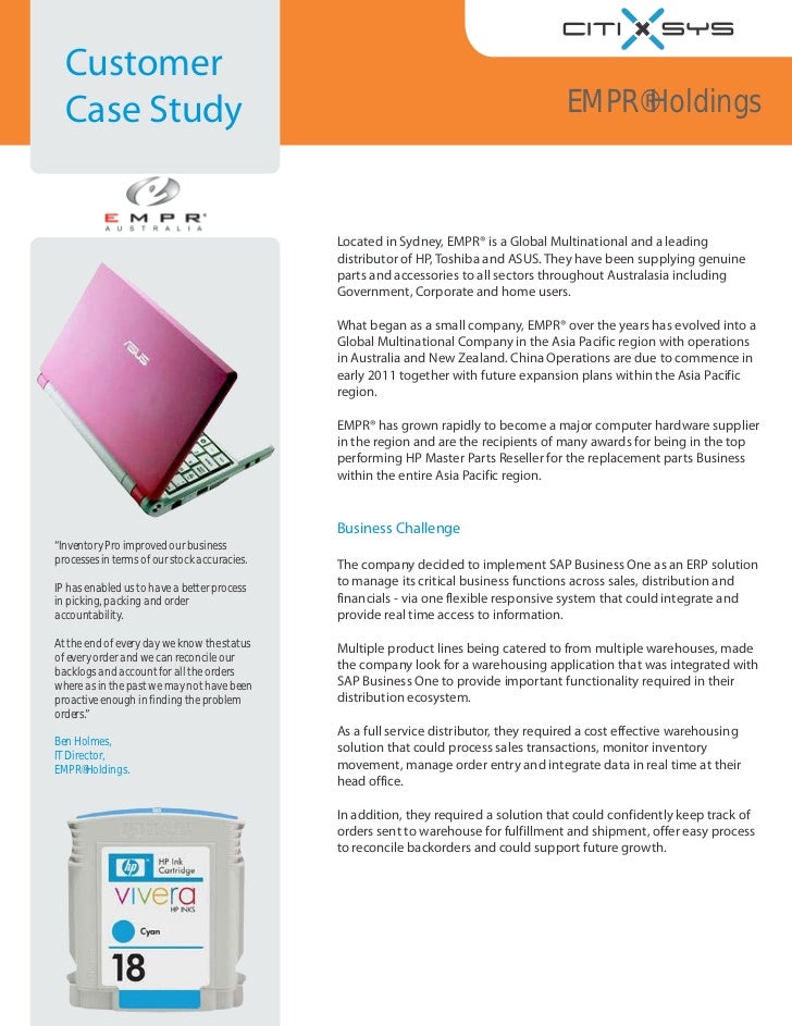 Case study sap business one picture