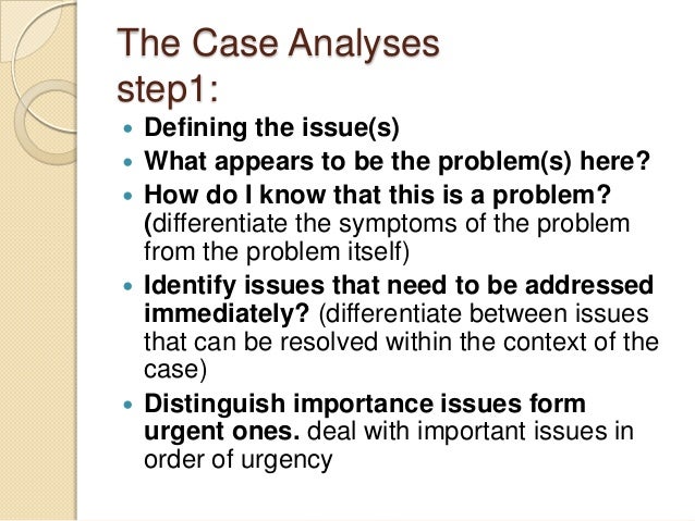 problem type of case study