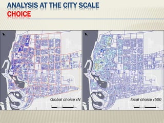 ANALYSIS AT THE CITY SCALE
CHOICE
Global choice rN local choice r500
 