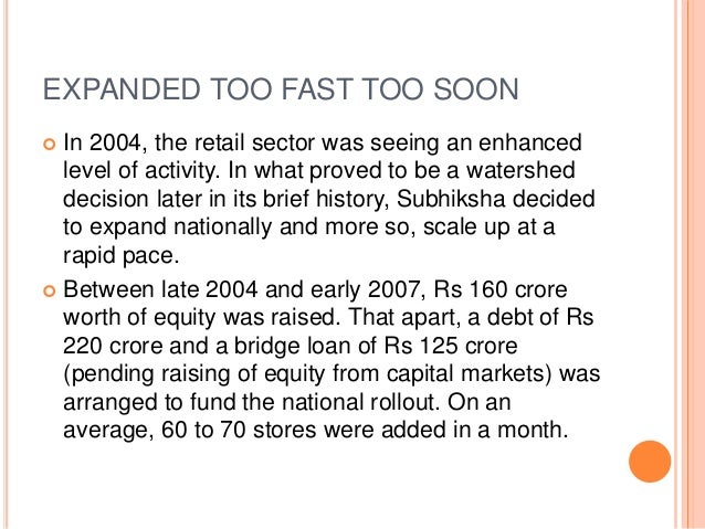 Subhiksha failure essay 08 image