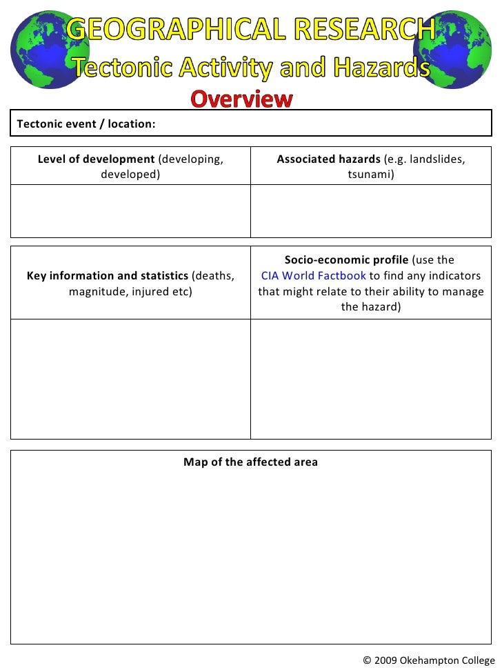 tectonic event case study