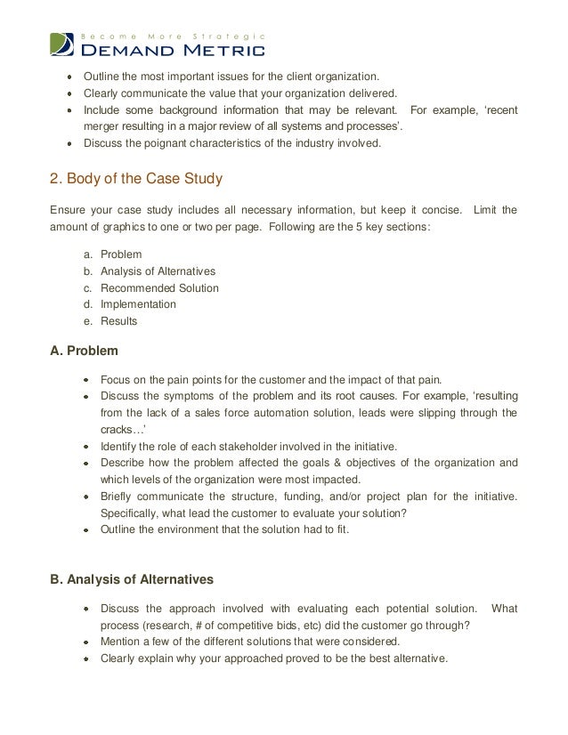 case study presentation outline