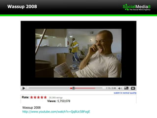 Wassup 2008 Wassup 2008 http://www.youtube.com/watch?v=Qq8Uc5BFogE   