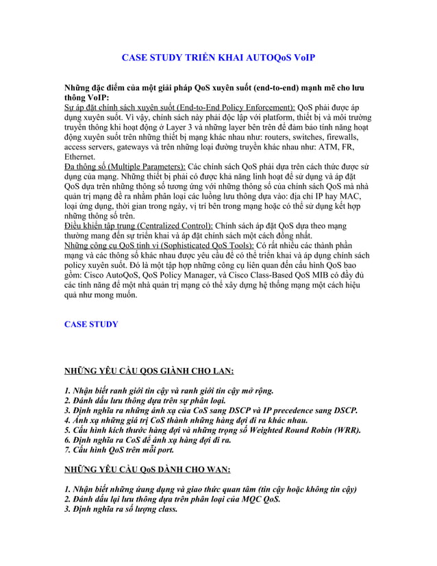 Case study triển khai auto qos voip PDF