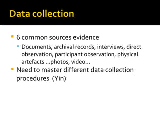 Case Study Data Sources Case study Research | PPT