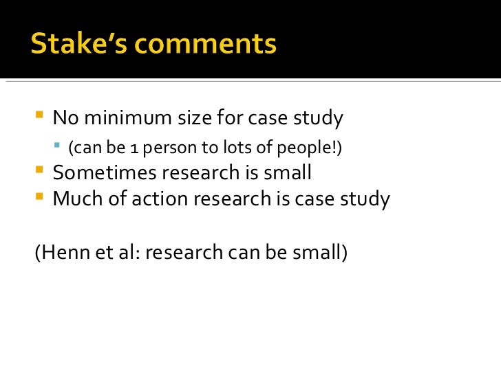 what is case study sample size