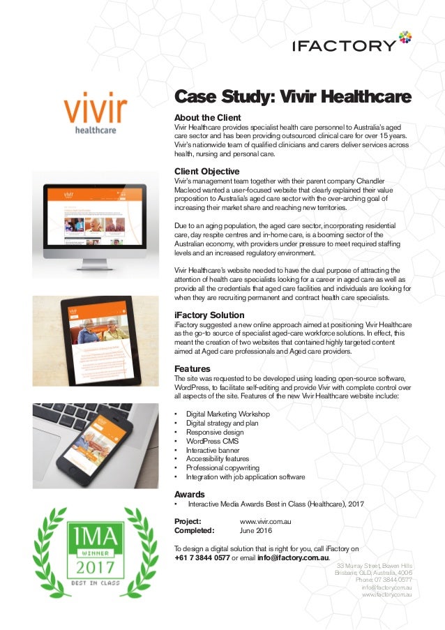 Case Study Vivir Healthcare Website By Ifactory