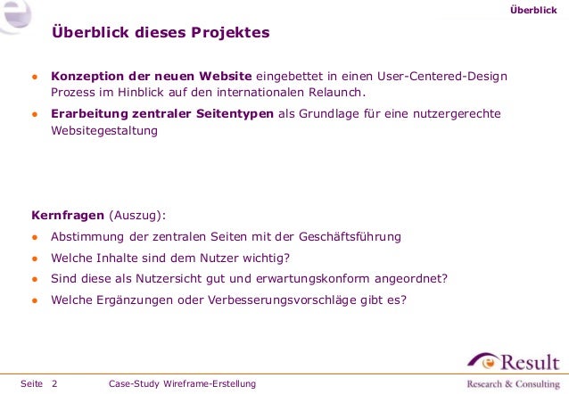 Case Study Wireframe Erstellung Endress Hauser