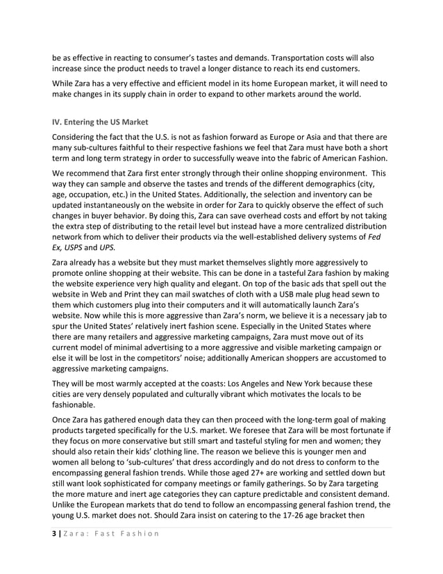 [Case study] zara fast fashion