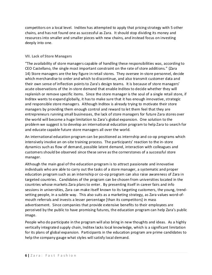 [Case study] zara fast fashion