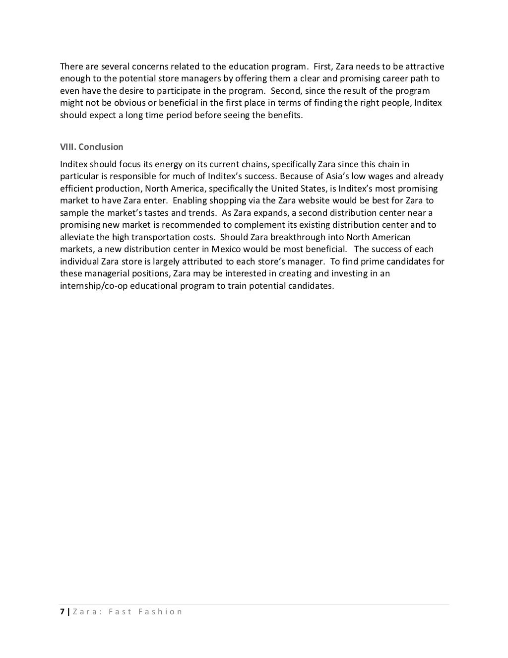 [Case study] zara fast fashion