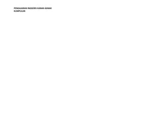 PENGAJARAN INGGERIS KANAK-KANAK
KUMPULAN
 