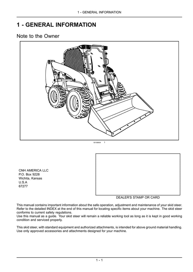 Case sv185 skid steer loader operation manual PDF