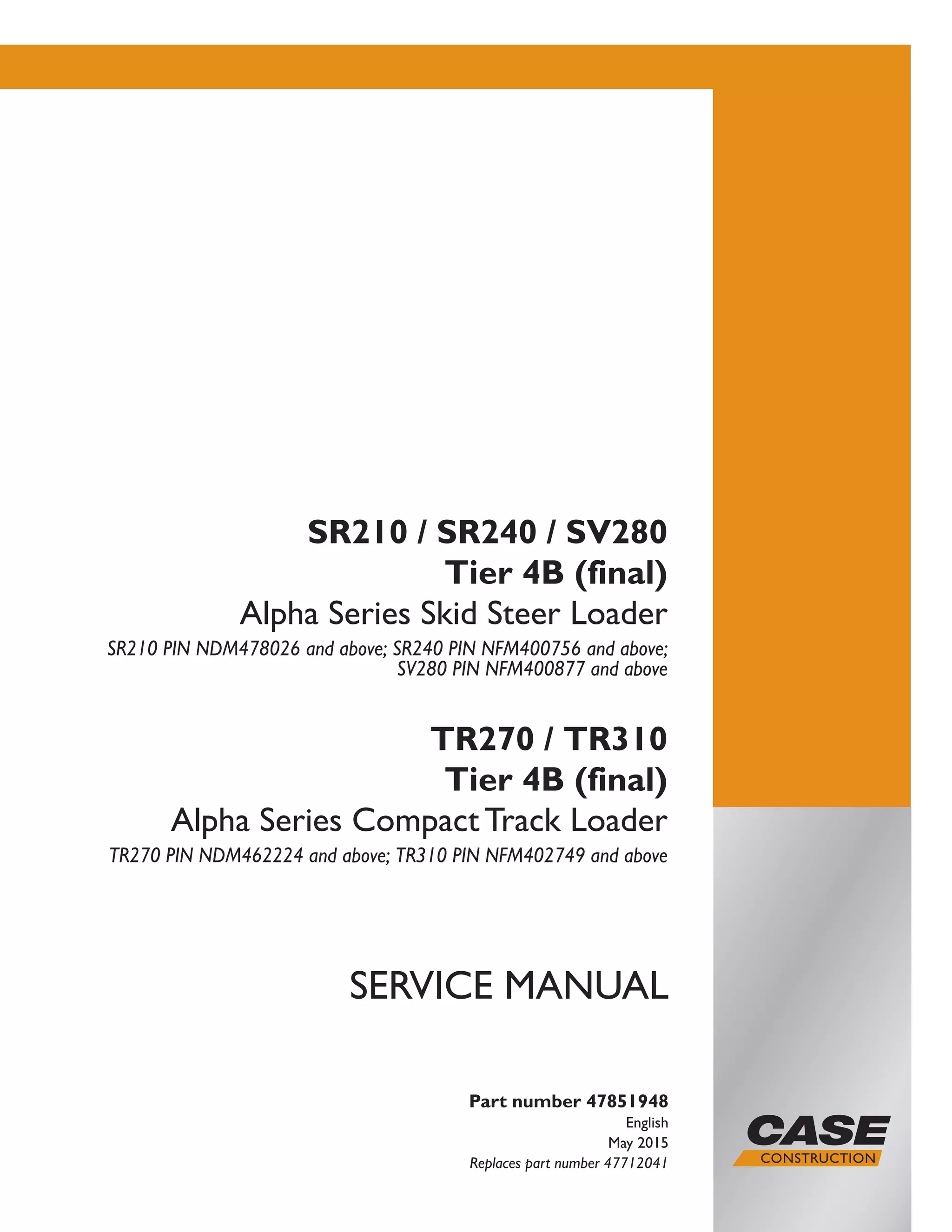 Case tr270 tier 4 b (final) alpha series compact track