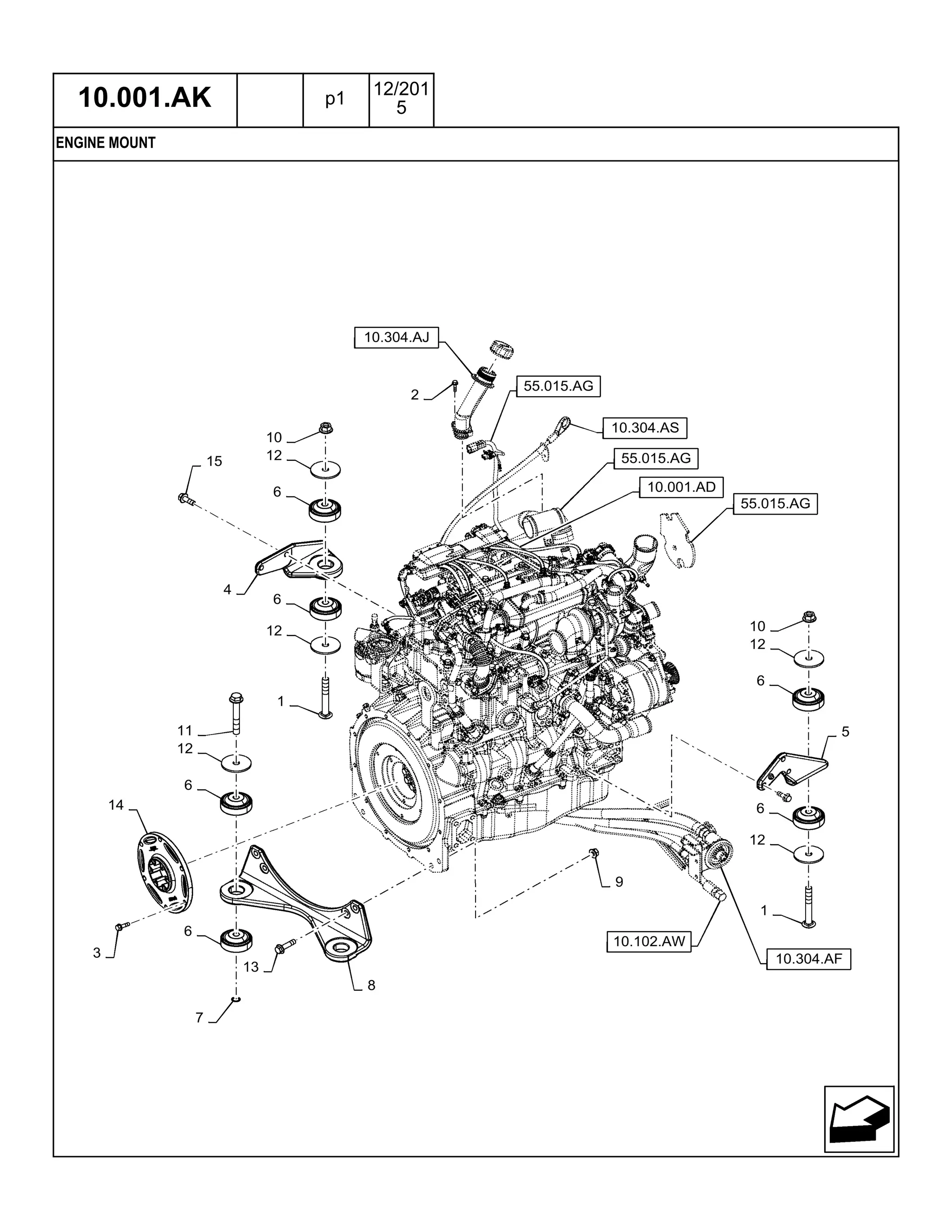 Case tr310 compact track loader tier 4 b parts catalogue manual PDF