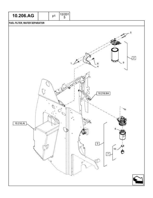 Case tr310 compact track loader tier 4 b parts catalogue manual