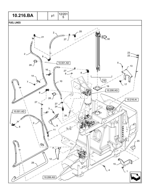 Case tr340 compact track loader tier 4 b parts catalogue manual