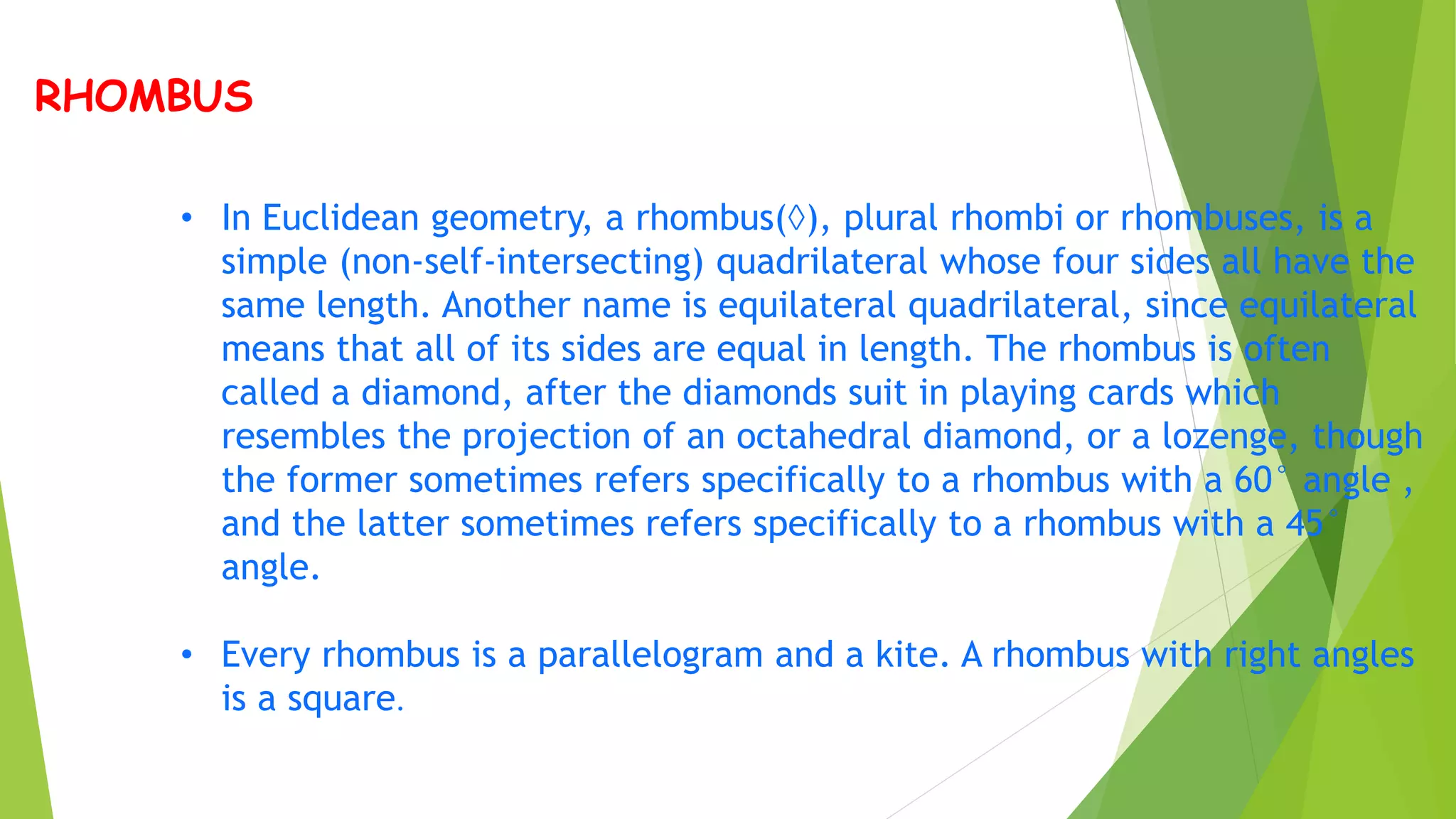 Case tudy on quadrilaterals tej | PPTX