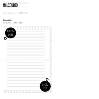 Proposta
Páginas  internas.    
 